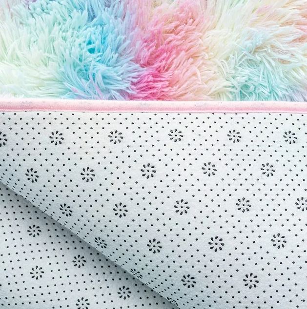 Fashion Soft Fluffy Carpet 5x8 Non-slip Floor Mat Easy To Wash