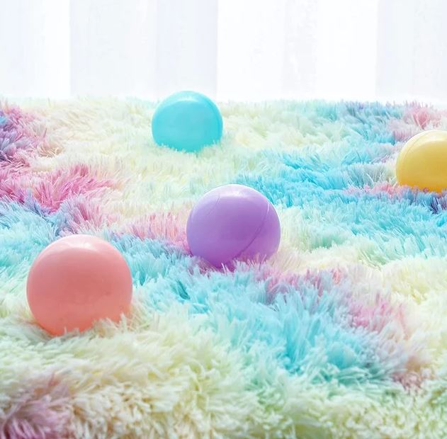 Fashion Soft Fluffy Carpet 5x8 Non-slip Floor Mat Easy To Wash